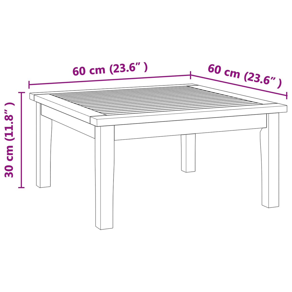 Stol za vrt Smeđa Masivni teakov drvo