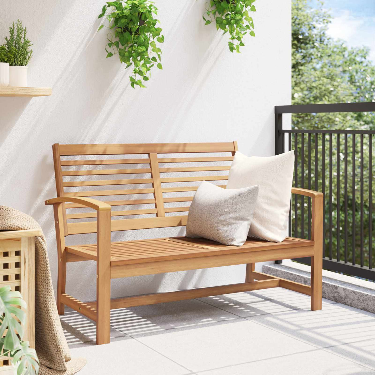 klupa Smeđa 110 x 65 x 76,5 cm Čvrsto teak drvo