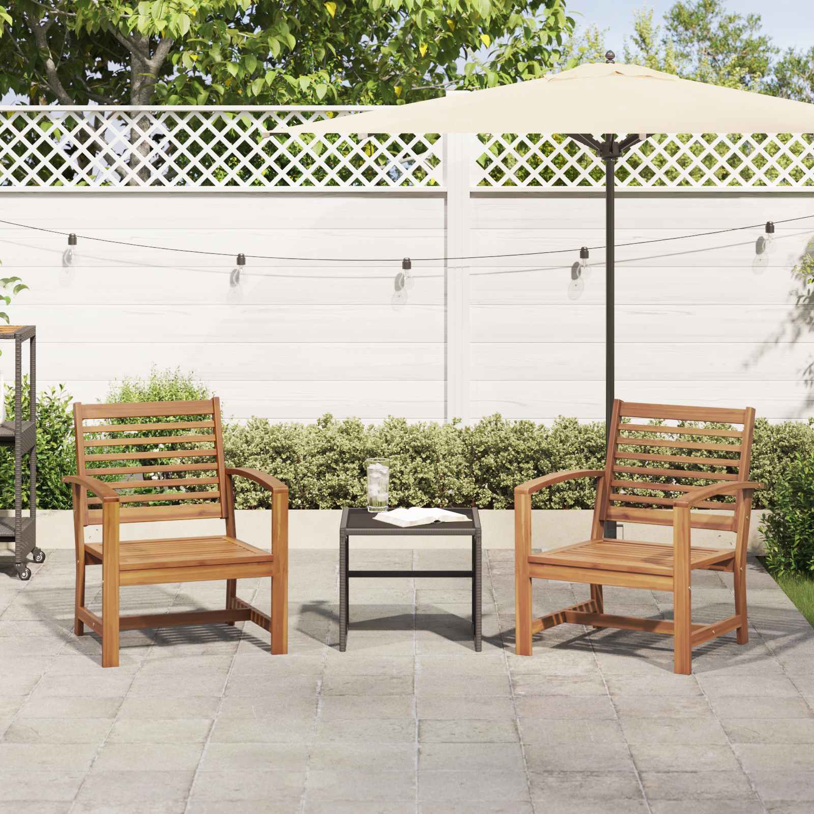 Stolica 2 Komad Smeđa 65 x 60 x 76,5 cm Čvrsto teak drvo