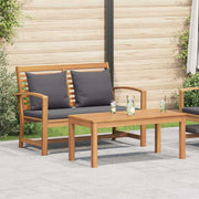 klupa Smeđa i tamno siva 110 x 66 x 76 cm Čvrsto teak drvo
