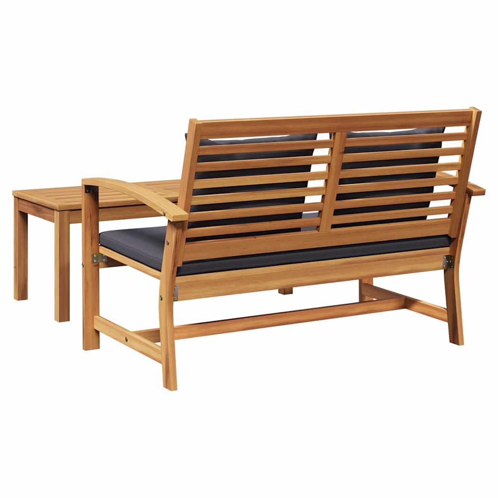 klupa Smeđa i tamno siva 110 x 66 x 76 cm Čvrsto teak drvo