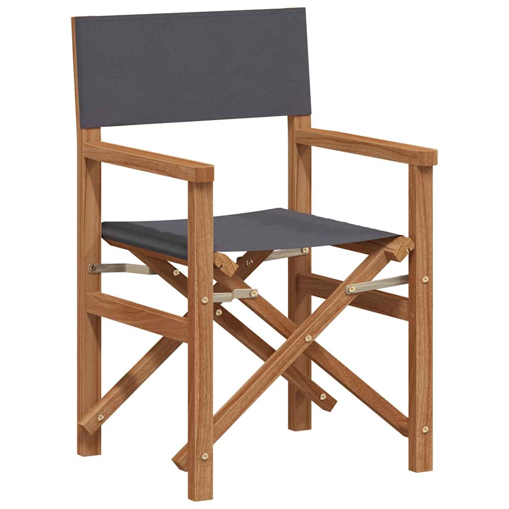 Stolac za blagovanje Siva 56 x 54 x 87 cm Čvrsto teak drvo