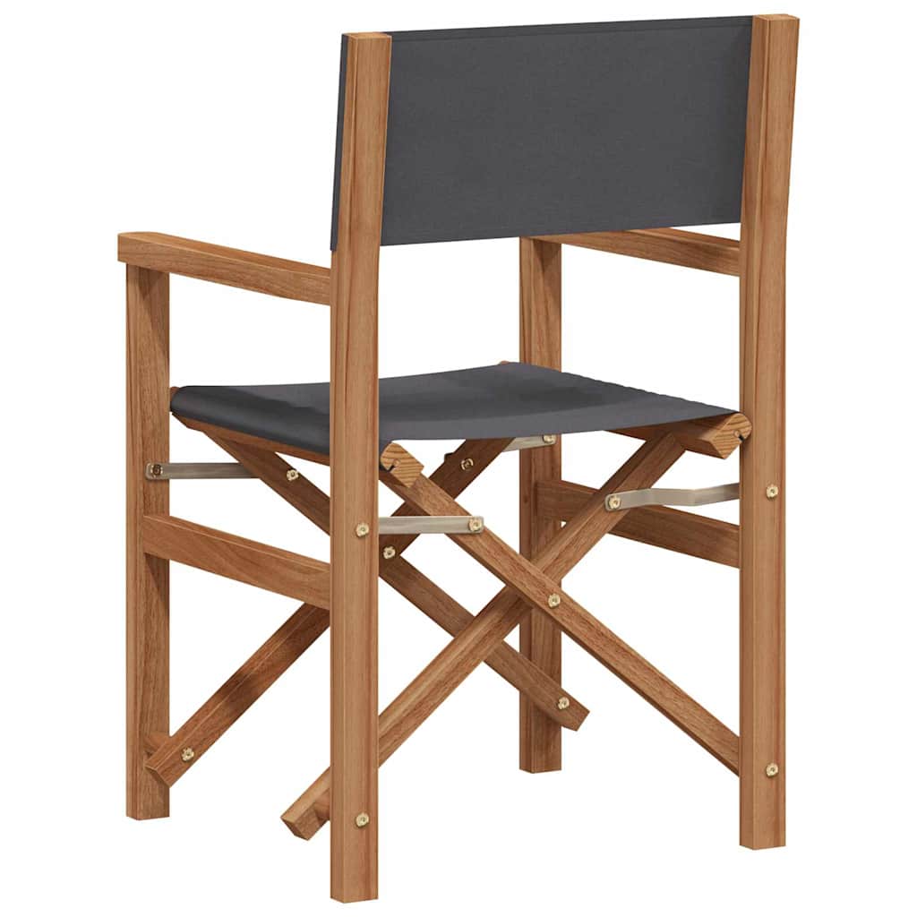 Stolac za blagovanje Siva 56 x 54 x 87 cm Čvrsto teak drvo