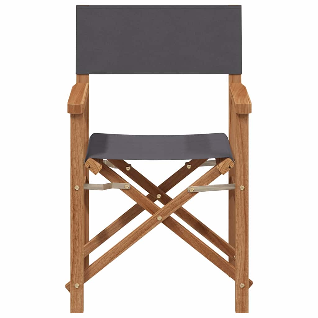 Stolac za blagovanje Siva 56 x 54 x 87 cm Čvrsto teak drvo