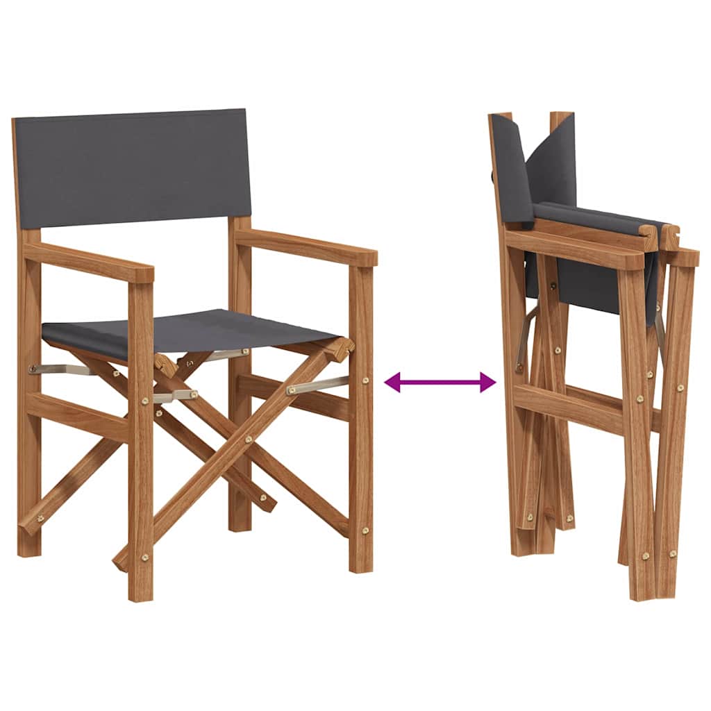 Stolac za blagovanje Siva 56 x 54 x 87 cm Čvrsto teak drvo