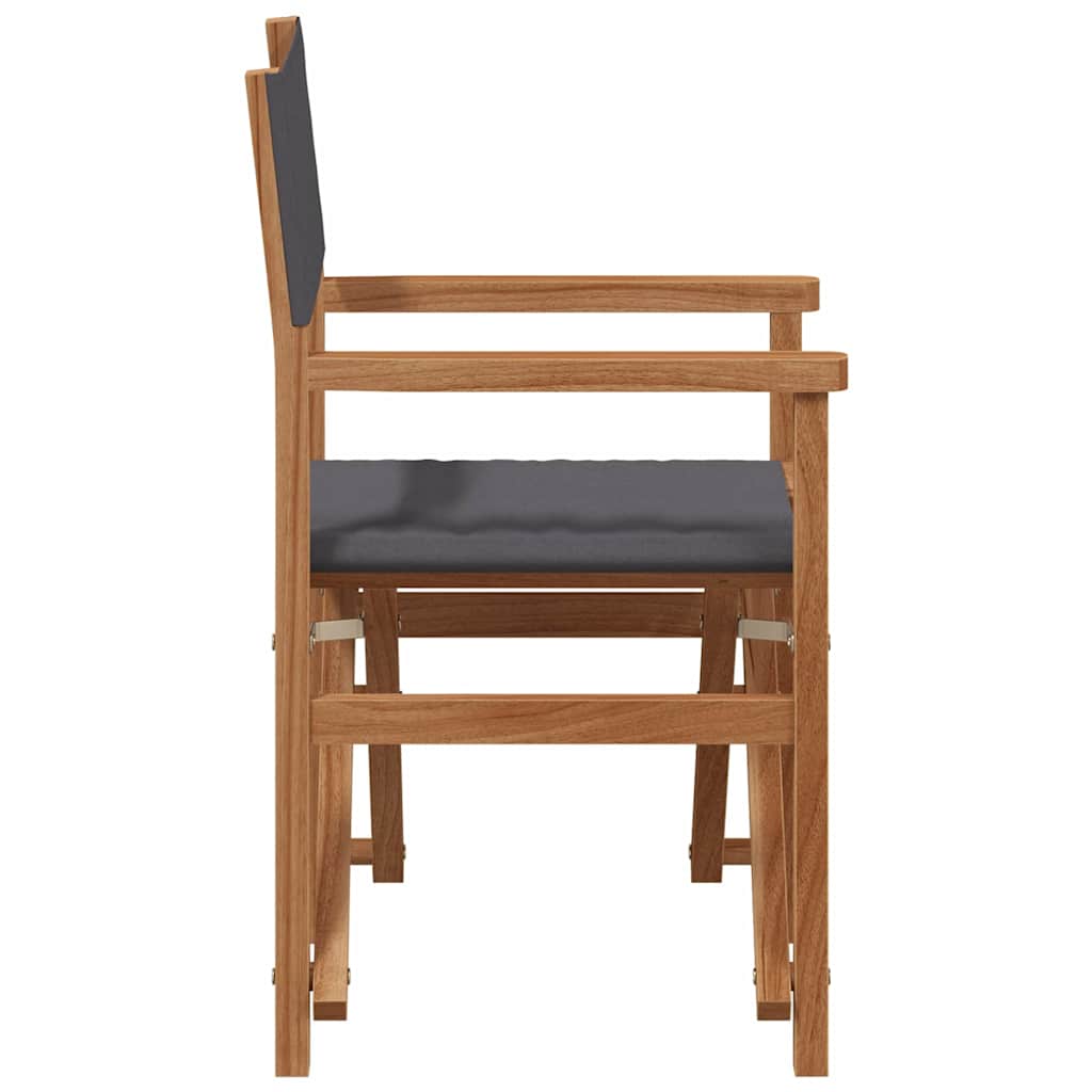 Stolac za blagovanje Siva 56 x 54 x 87 cm Čvrsto teak drvo