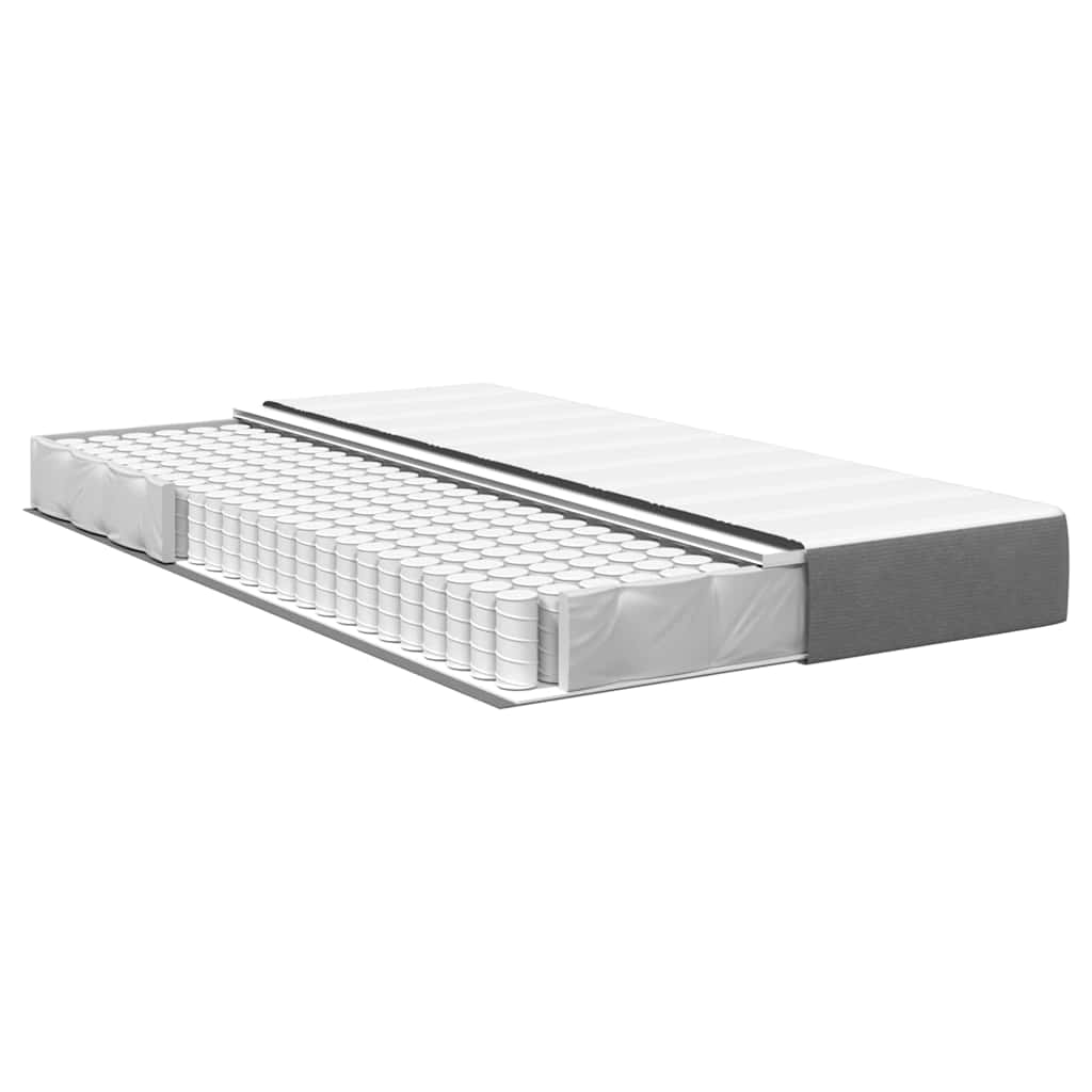 Madrac s madracem Svijetlo siva 120 x 190 cm tkanina