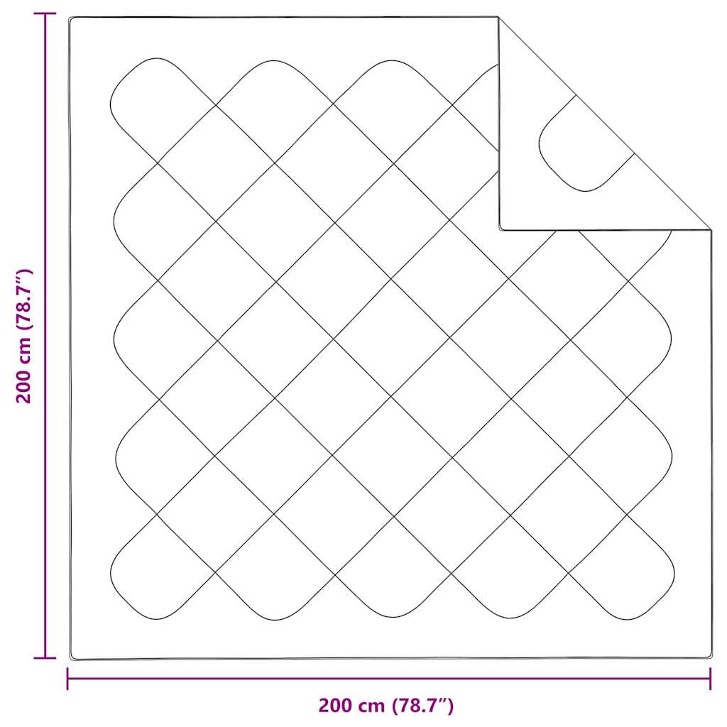 Poplun Bijelo 200 x 200 x 3 cm Poliester