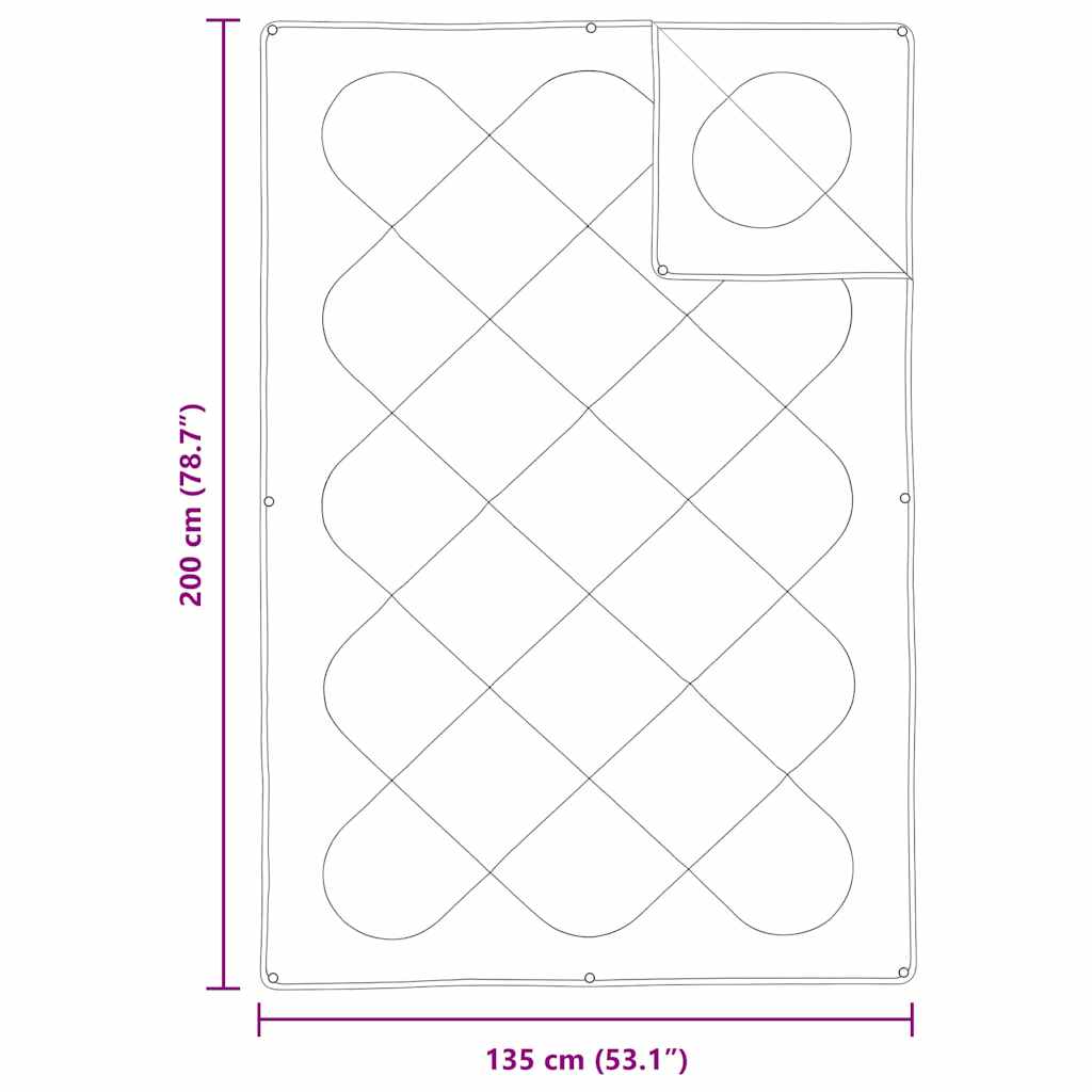 2-u-1 Punionica Bijelo 135 x 200 cm Poliester