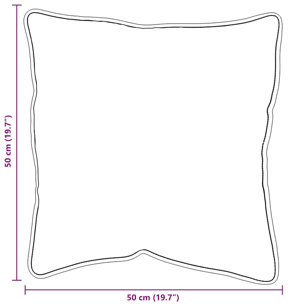 Jastuk 2 pcs Bijelo 51 x 51 x 20 cm Pamuk i poliester