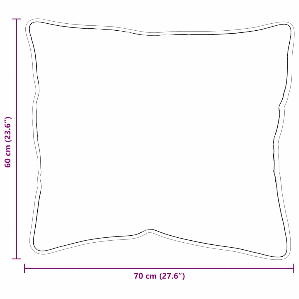 Jastuk 2 pcs Bijelo 70 x 60 x 20 cm Pamuk i poliester