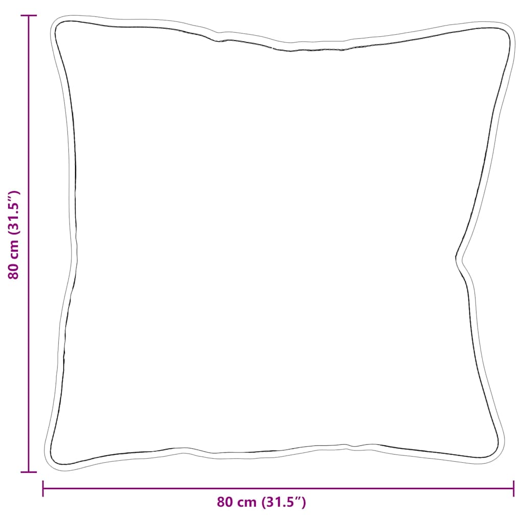 Jastuk 2 pcs Bijelo 80 x 80 x 40 cm Pamuk i poliester