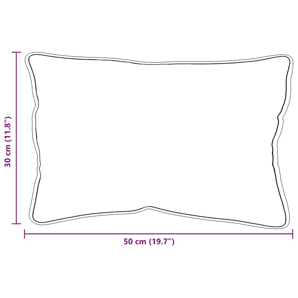 Jastuk s jastukom 2 pcs Bijelo 51 x 31 x 20 cm Poliester