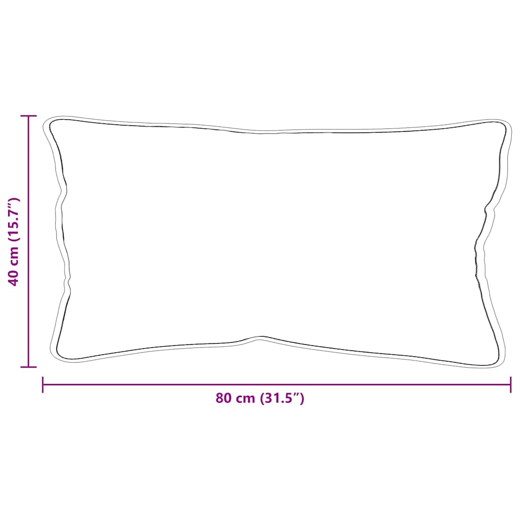 Jastuk s jastukom 2 pcs Bijelo 81 x 42 x 20 cm Poliester