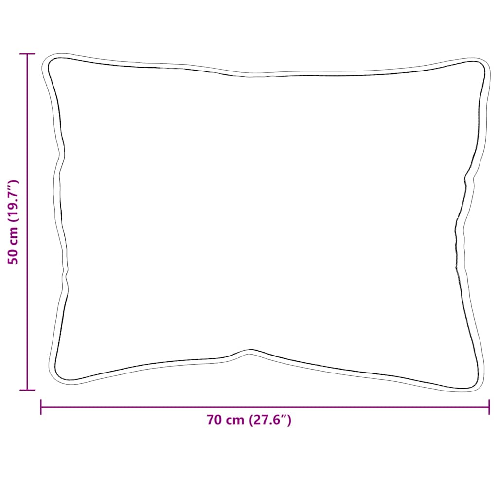 Jastuk s jastukom 2 pcs Bijelo 71 x 51 x 20 cm Poliester
