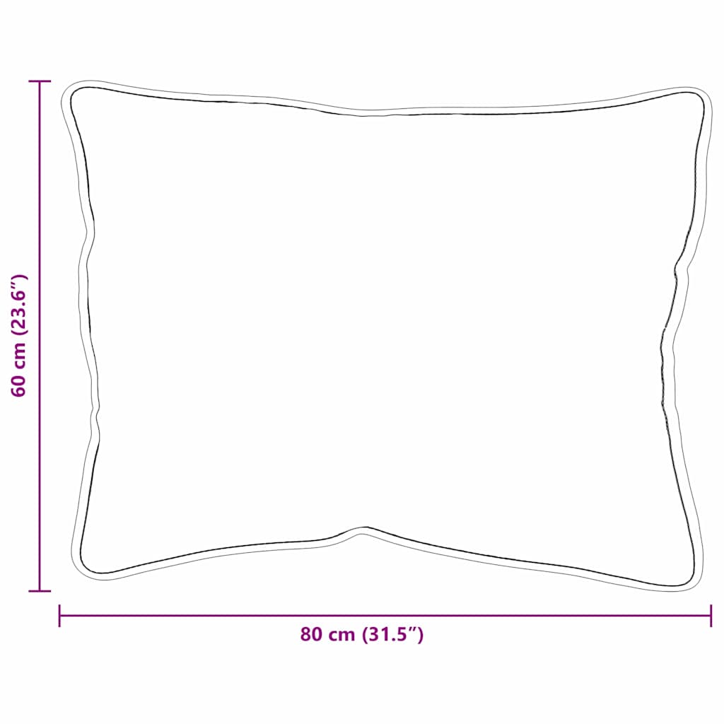 Jastuk s jastukom 2 pcs Bijelo 79 x 60 x 20 cm Poliester