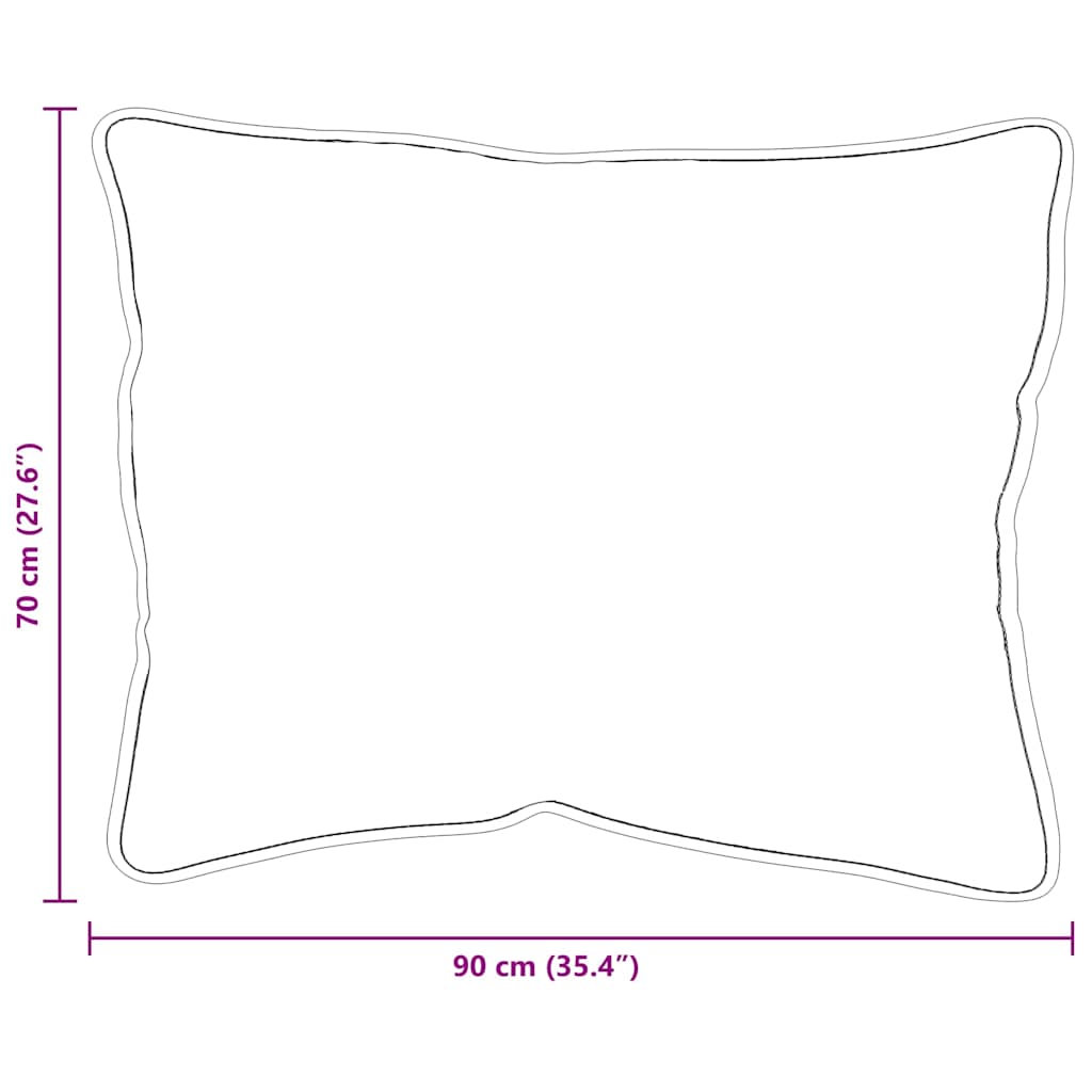 Jastuk s jastukom 2 pcs Bijelo 61 x 41 x 20 cm Poliester