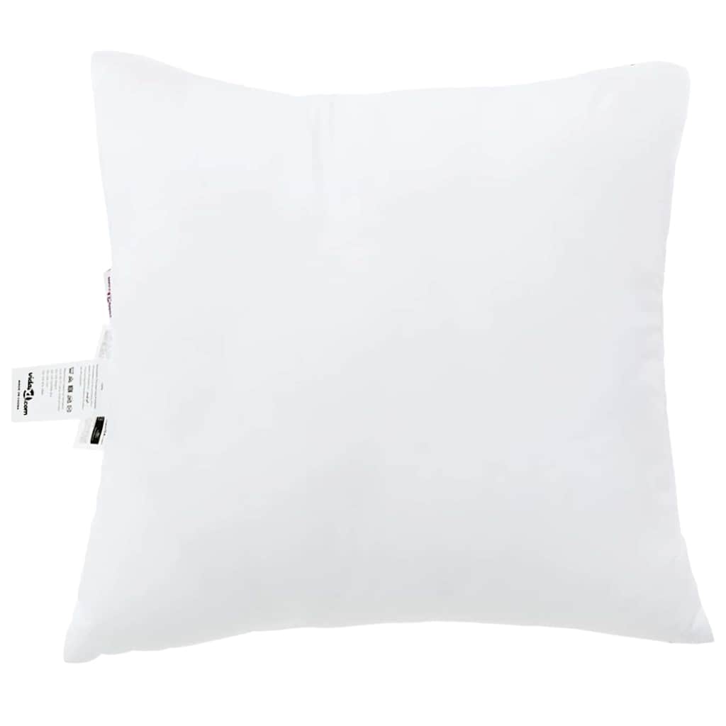 Jastuk s jastukom 2 pcs Bijelo 80 x 80 x 20 cm Poliester