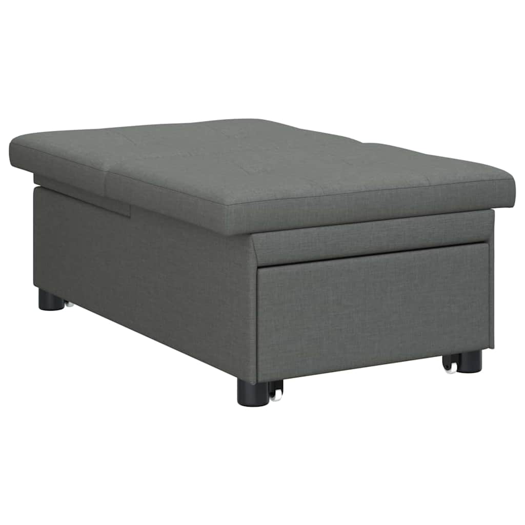 Krevet-sofa na razvlačenje Tamno siva 194 x 50 x 82 cm tkanina