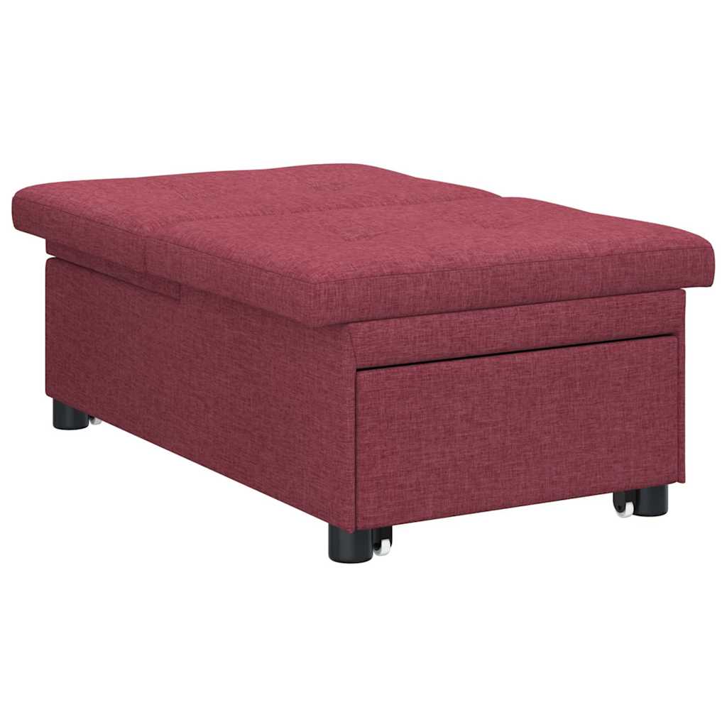 Krevet-sofa na razvlačenje Vinska crvena 194 x 50 x 82 cm