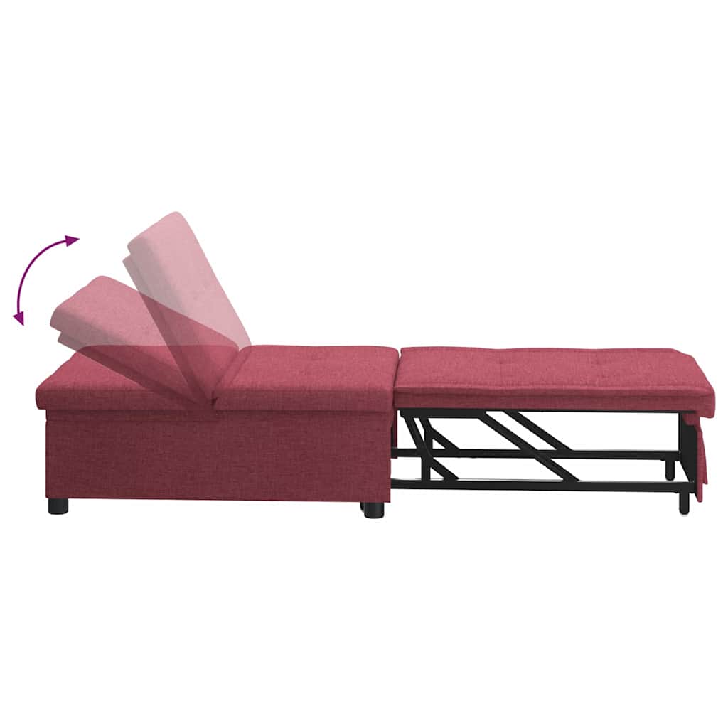 Krevet-sofa na razvlačenje Vinska crvena 194 x 50 x 82 cm