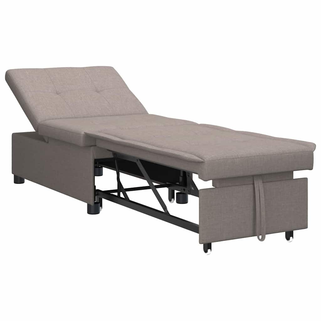 Krevet-sofa na razvlačenje Sivo-smeđa 194 x 50 x 82 cm tkanina