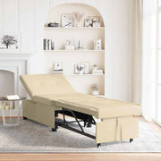 Krevet-sofa na razvlačenje Krema 194 x 50 x 82 cm tkanina