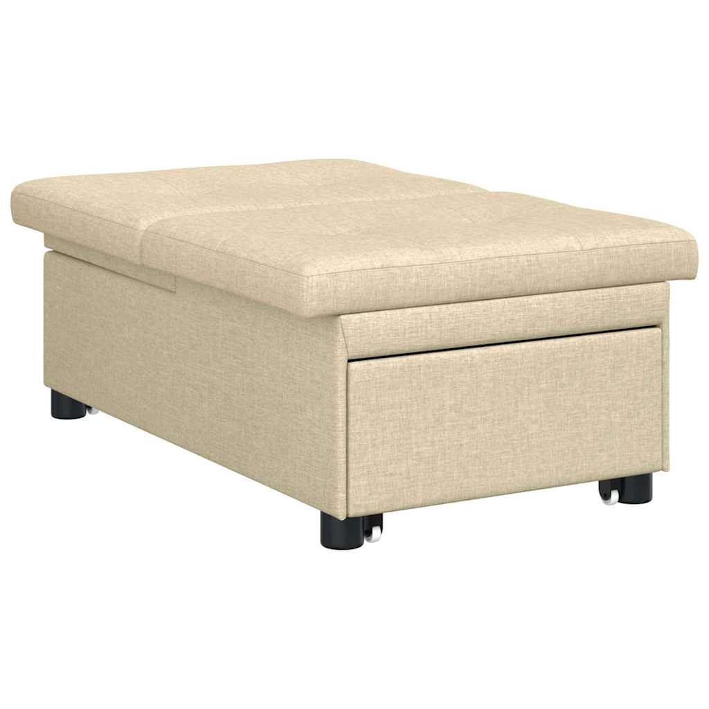 Krevet-sofa na razvlačenje Krema 194 x 50 x 82 cm tkanina