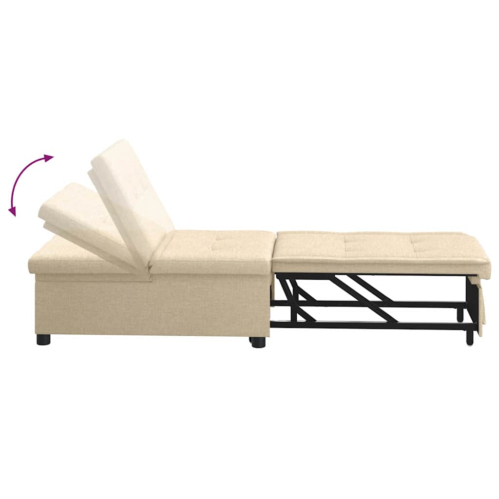 Krevet-sofa na razvlačenje Krema 194 x 50 x 82 cm tkanina