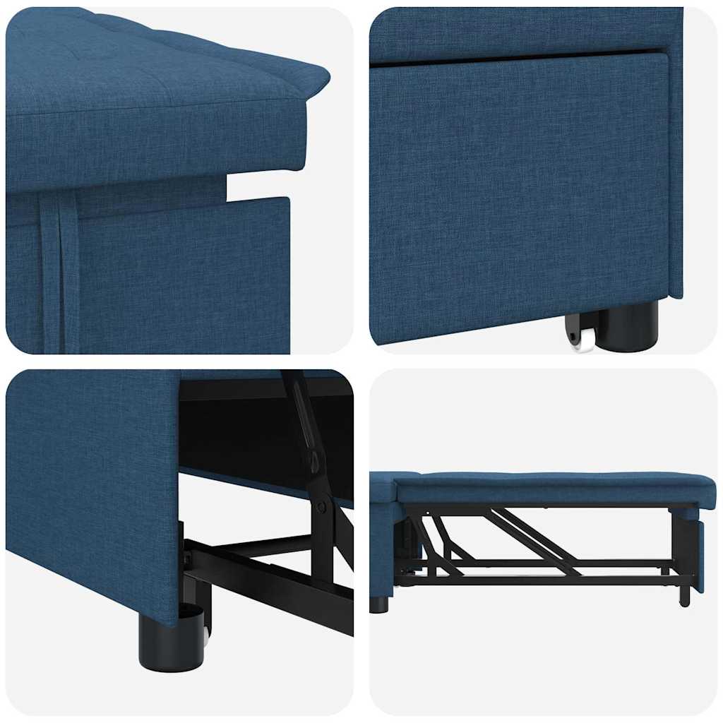 Krevet-sofa na razvlačenje Plava 194 x 50 x 82 cm tkanina