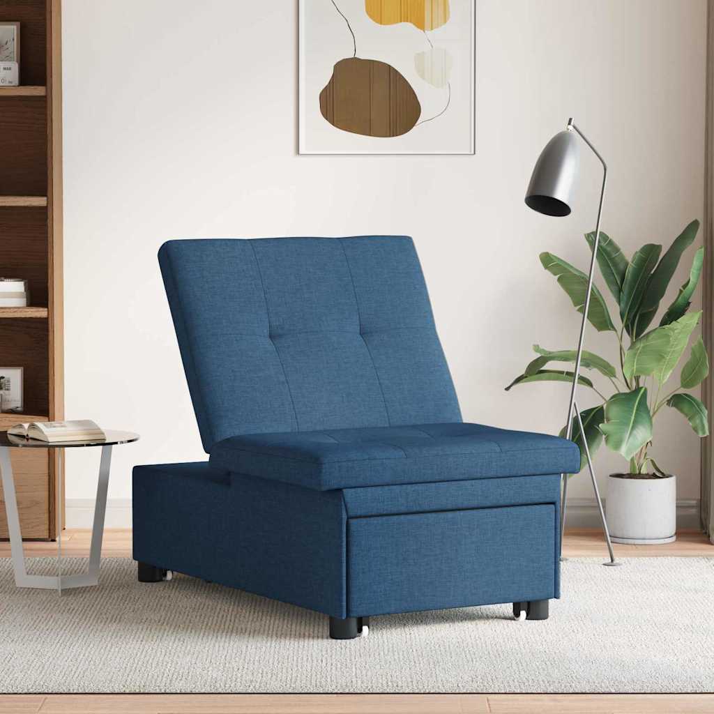 Krevet-sofa na razvlačenje Plava 194 x 50 x 82 cm tkanina