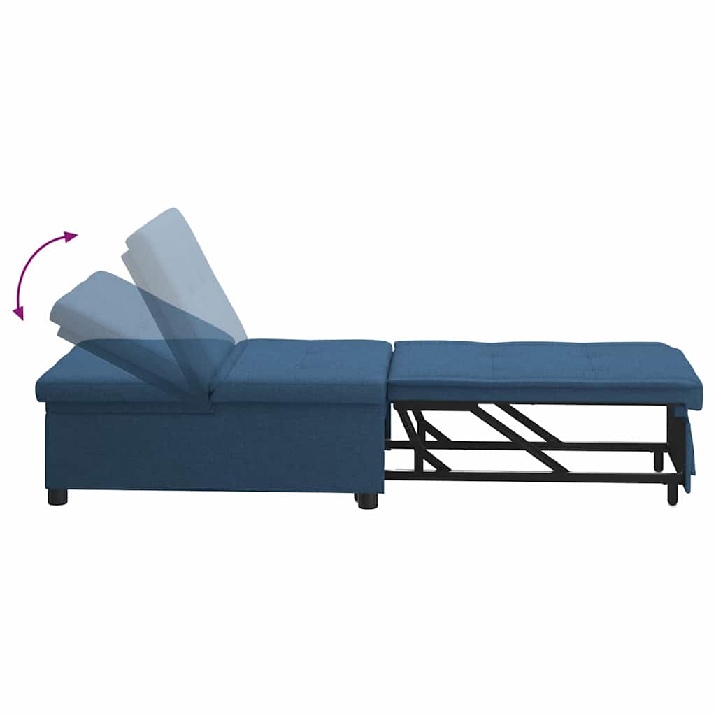 Krevet-sofa na razvlačenje Plava 194 x 50 x 82 cm tkanina