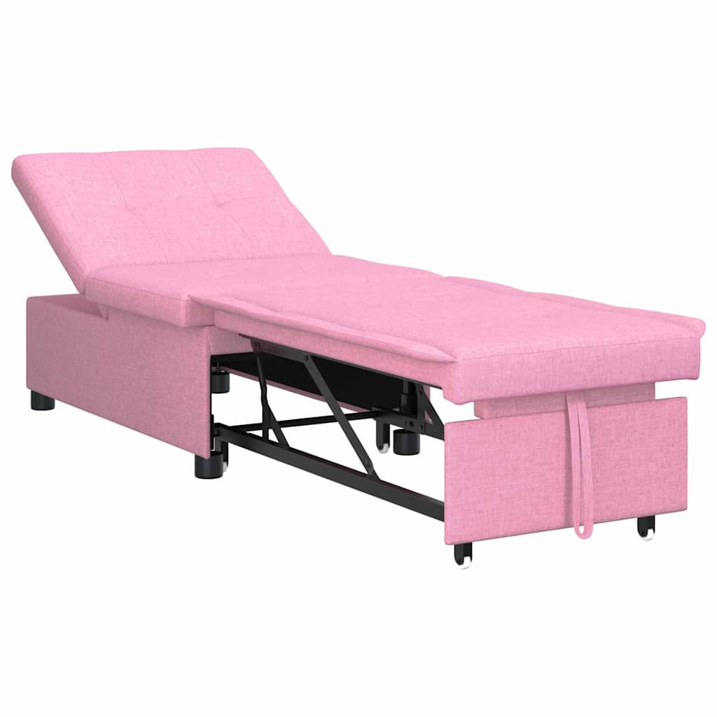 Krevet-sofa na razvlačenje Ružičasta 194 x 50 x 82 cm tkanina