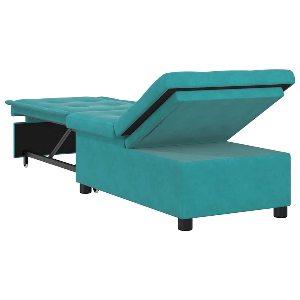 Krevet na razvlačenje Tirkizna 194 x 67 x 82 cm Baršun
