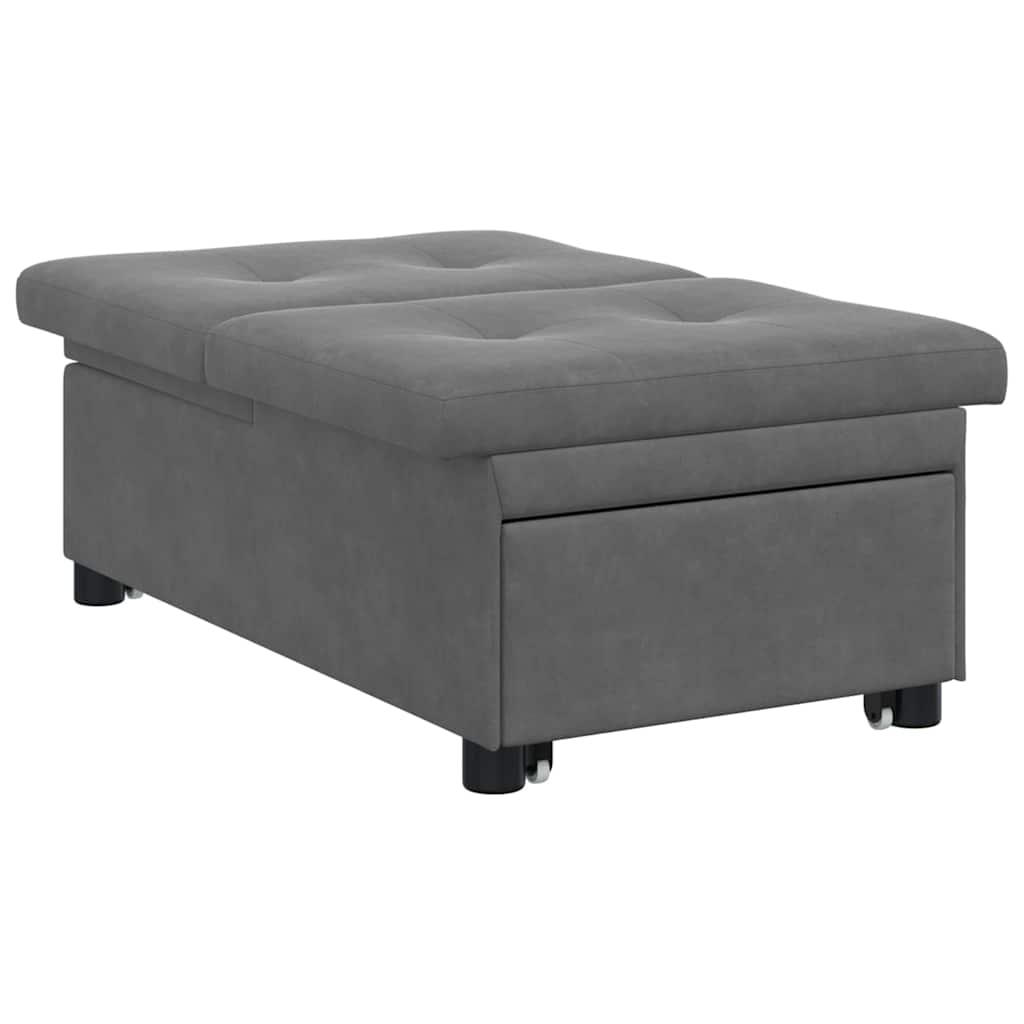 Krevet-sofa na razvlačenje Tamno siva 194 x 67 x 82 cm