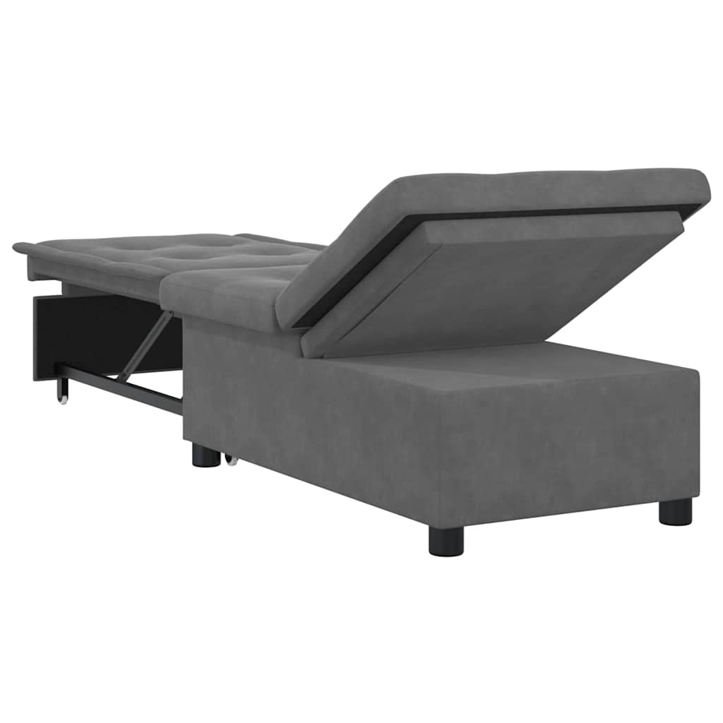 Krevet-sofa na razvlačenje Tamno siva 194 x 67 x 82 cm