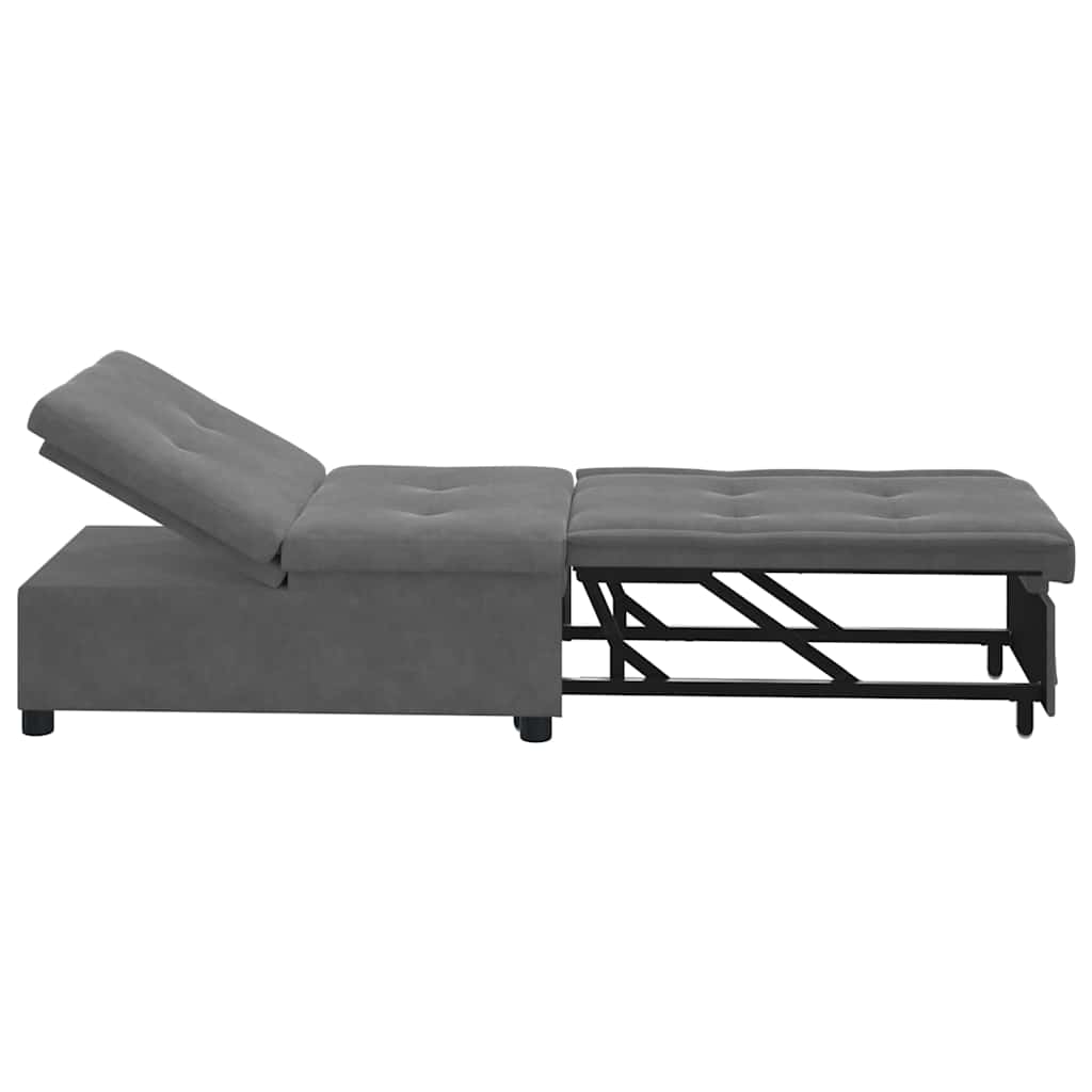 Krevet-sofa na razvlačenje Tamno siva 194 x 67 x 82 cm