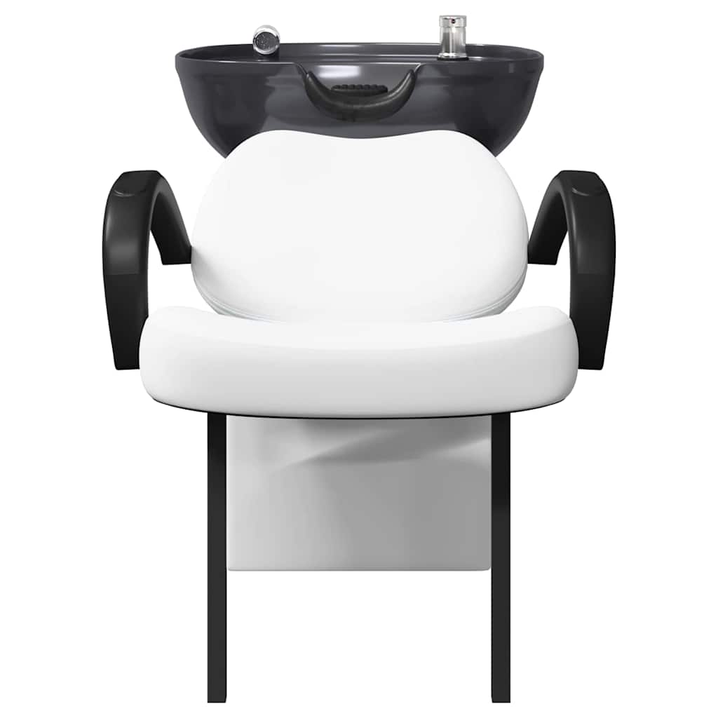 Stolica za šampon Bijela i crna 136 x 60 x 92 cm PVC