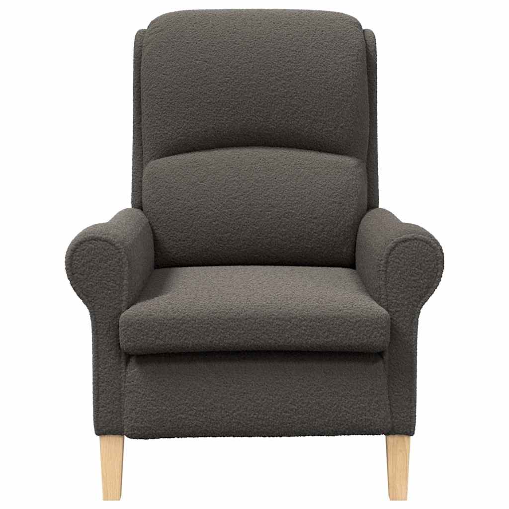 fotelja Tamno siva Mekani Sherpa materijal