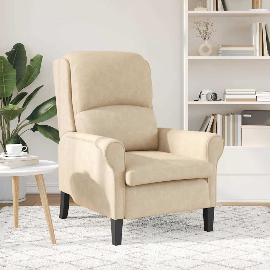 fotelja Krema 76 x 94 x 102 cm Mikrofibra