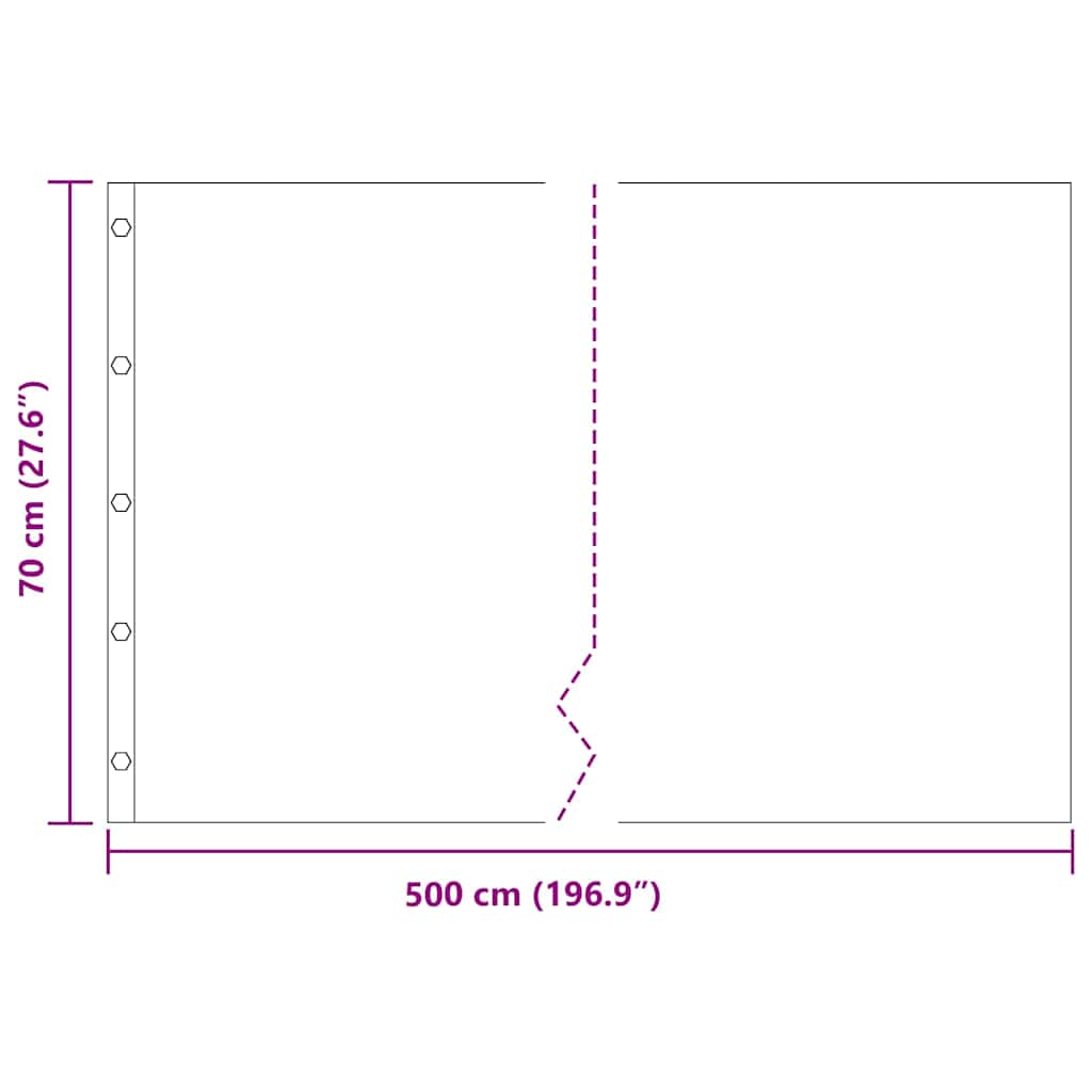 Barijera za korijenje Crna 0,7 x 5 m Polietilen