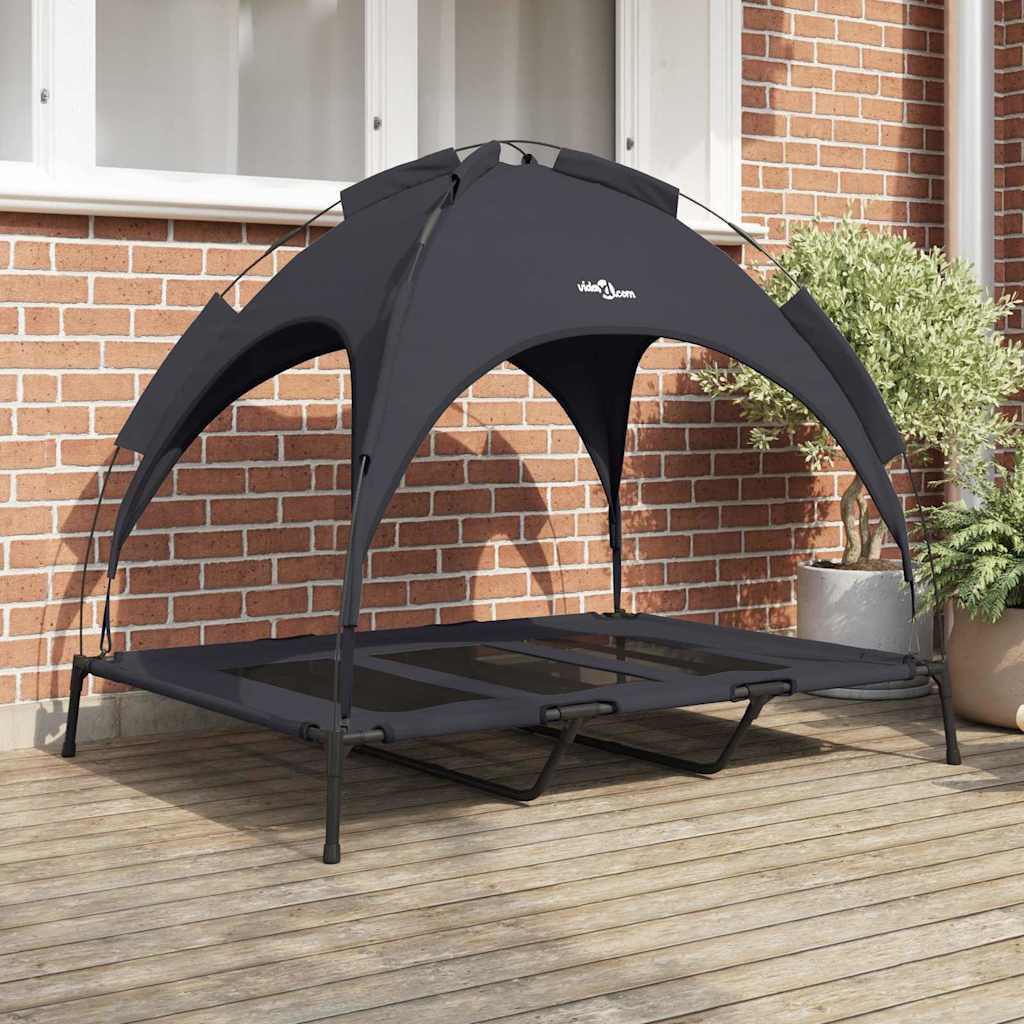 Krevet za psa Crna 122 x 93 x 106,5 cm Čelik