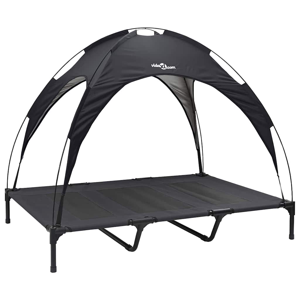 Krevet za psa Crna 122 x 93 x 106,5 cm Čelik