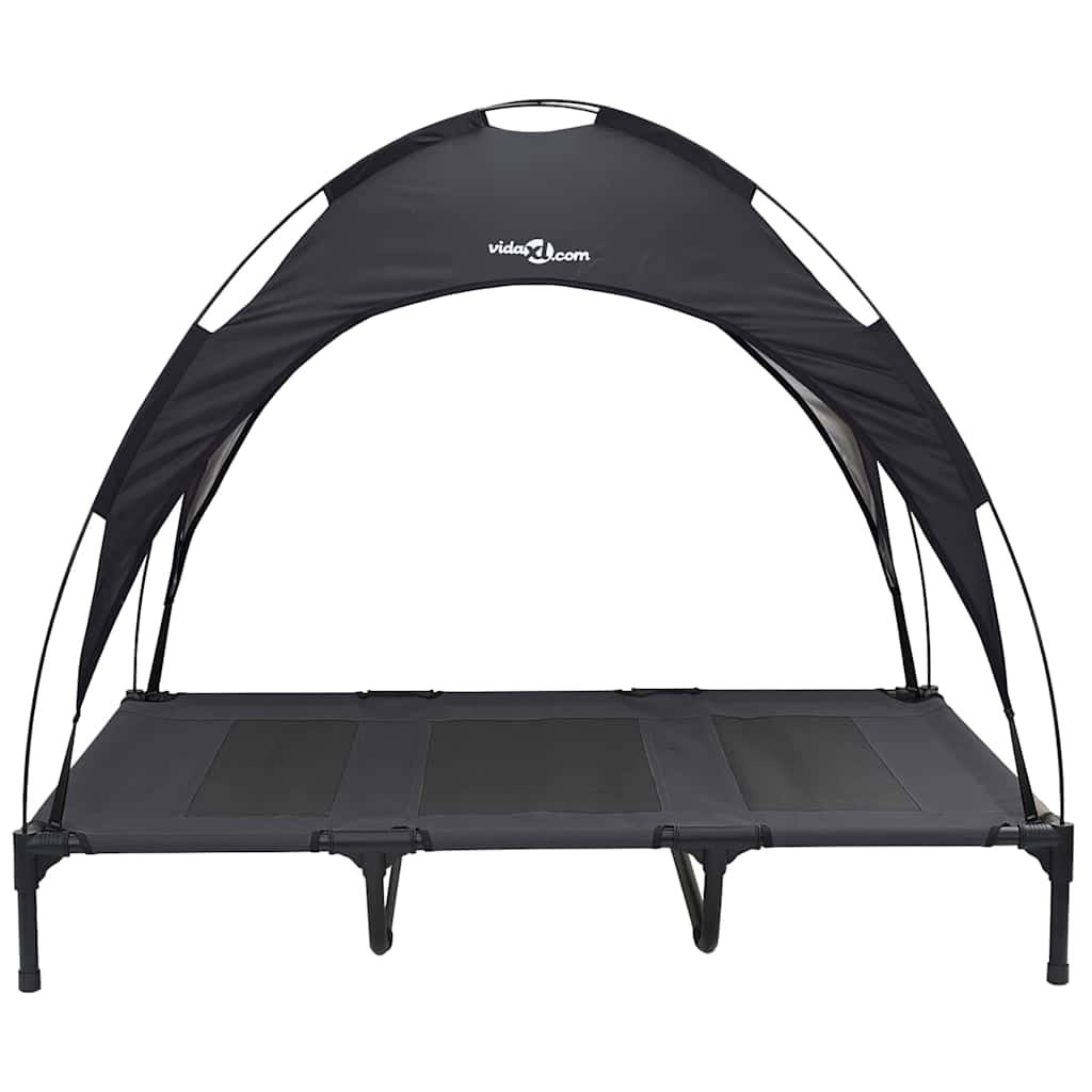 Krevet za psa Crna 122 x 93 x 106,5 cm Čelik