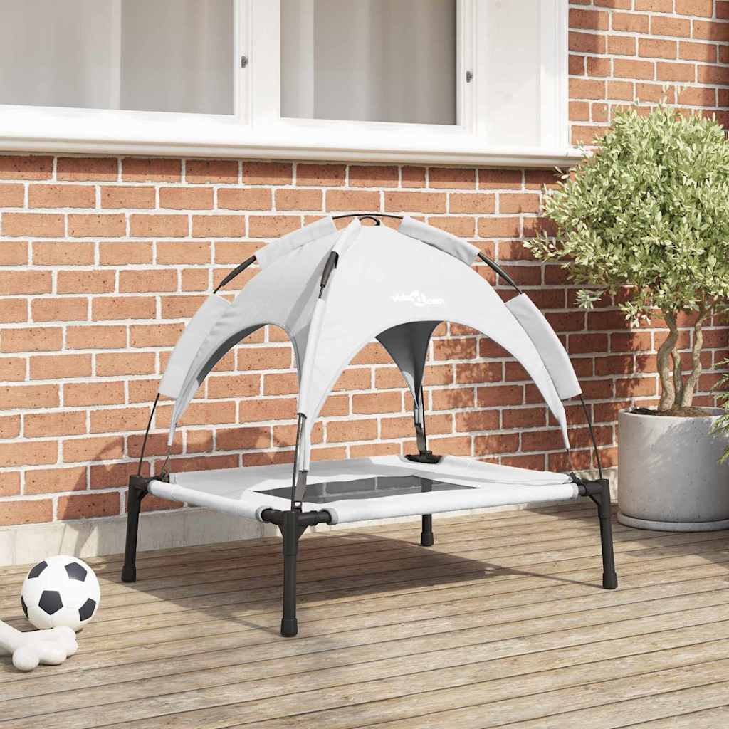 Krevet za psa Srebrno Siva 76 x 62 x 70,5 cm Čelik