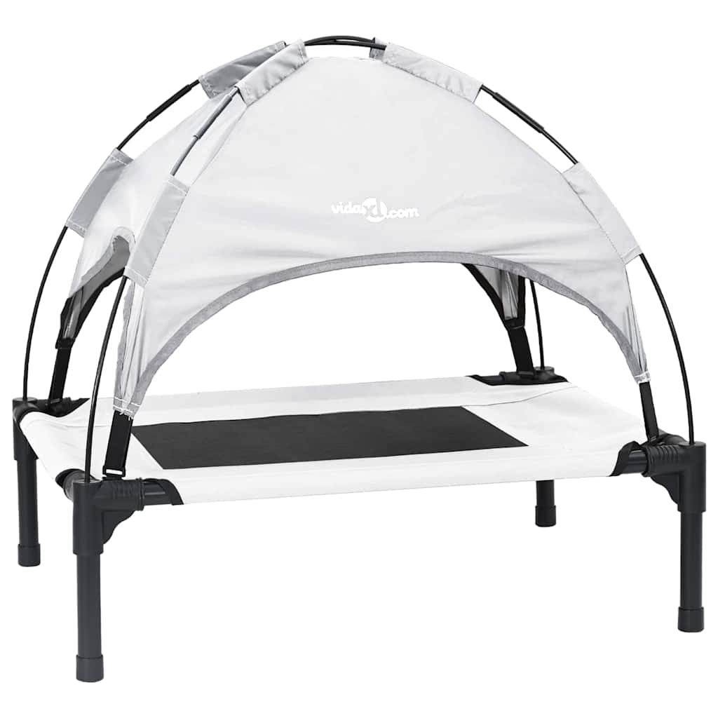 Krevet za psa Srebrno Siva 76 x 62 x 70,5 cm Čelik