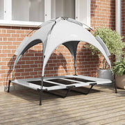 Krevet za psa Srebrno Siva 122 x 93 x 106,5 cm Čelik