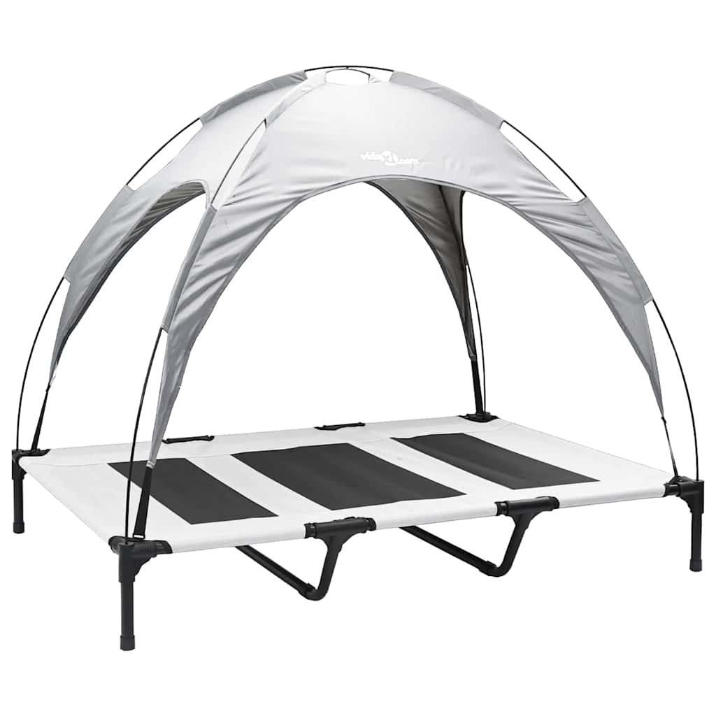 Krevet za psa Srebrno Siva 122 x 93 x 106,5 cm Čelik