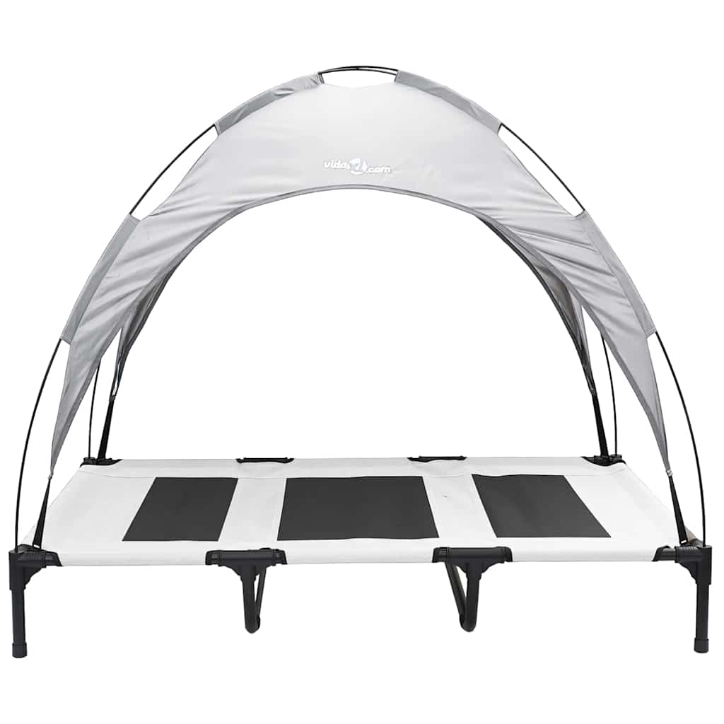 Krevet za psa Srebrno Siva 122 x 93 x 106,5 cm Čelik