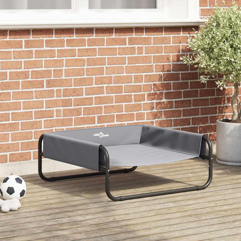 Krevet za psa Svijetlo siva 70 x 70 x 28,5 cm Čelik